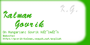 kalman govrik business card